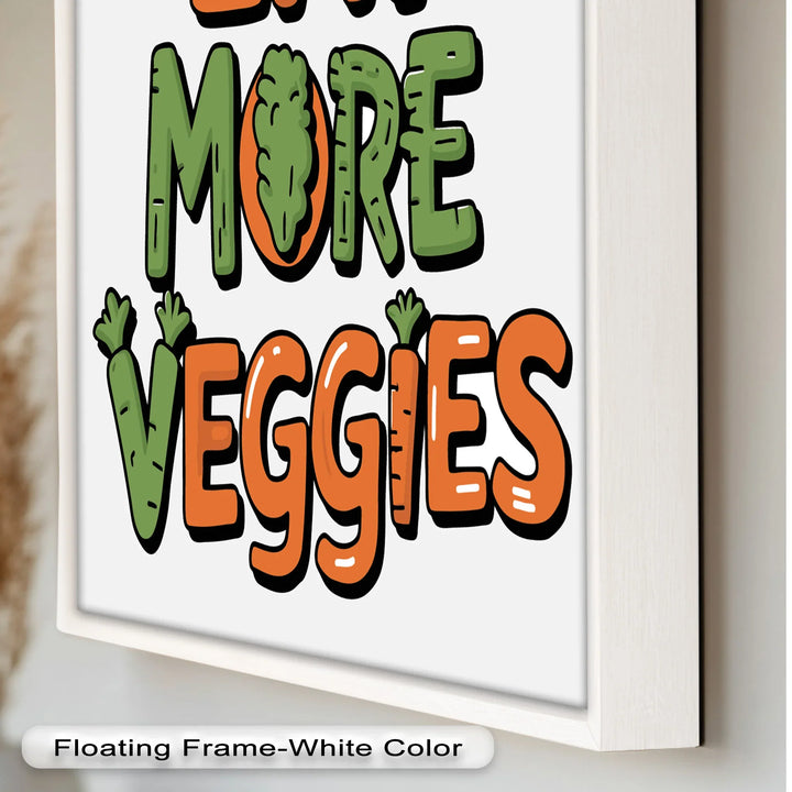 Eat More Veggies – Colorful Letters Oil Painting - MyPhotoStation