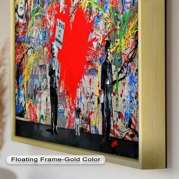 Love Is the Answer – Color Explosion Banksy Oil Painting