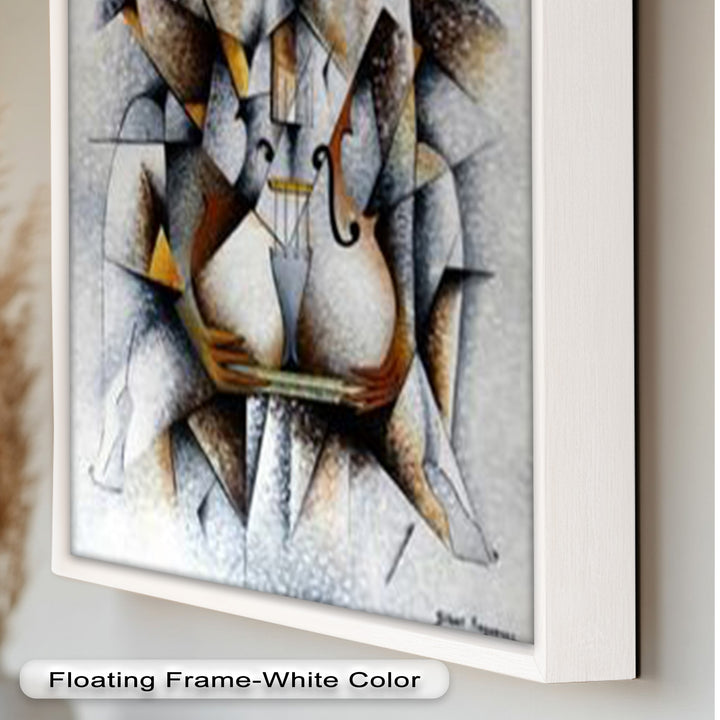 Cubist Harmony – Abstract Nude with Violin Motif Picasso Oil Painting