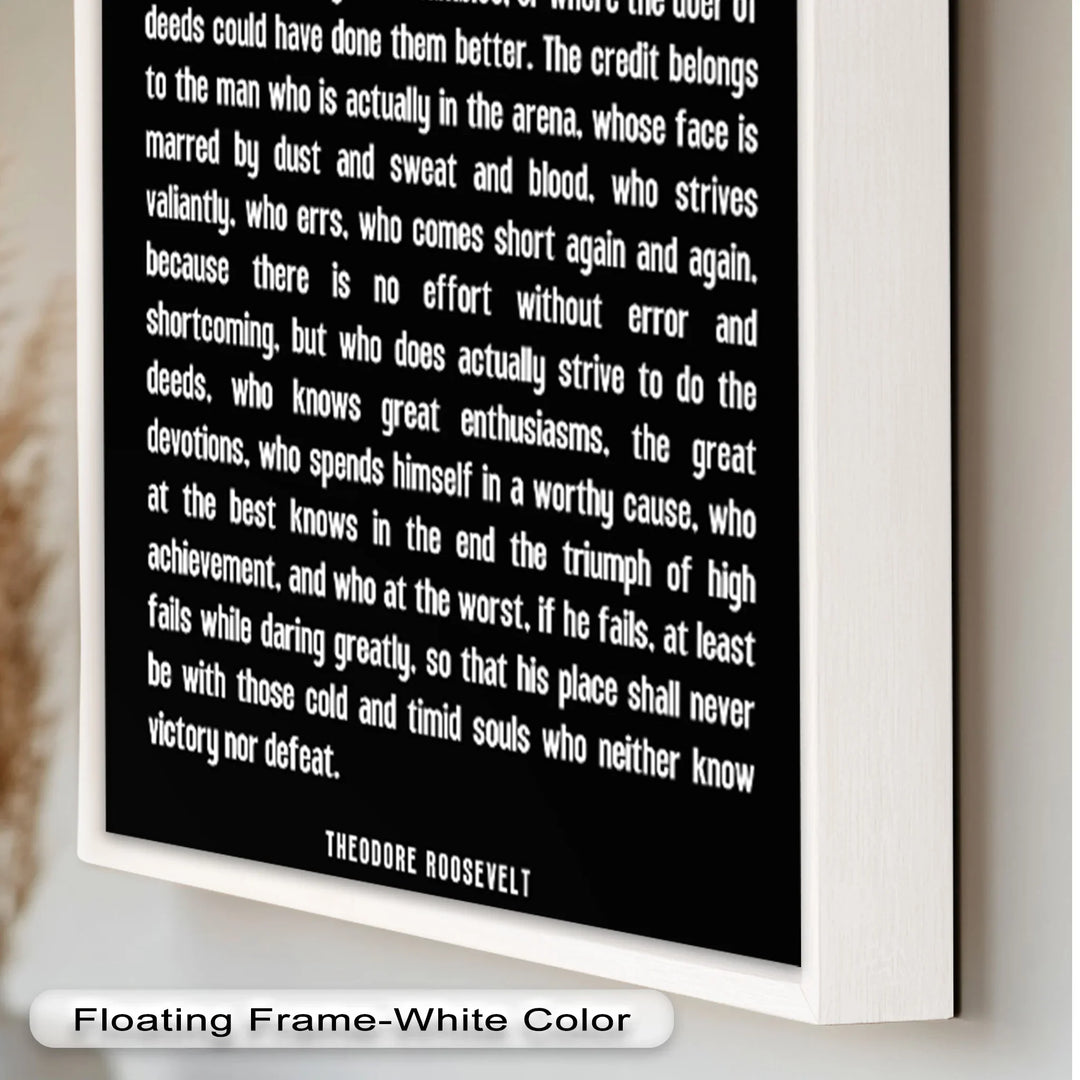 The Man in the Arena – Typography Oil Painting - MyPhotoStation