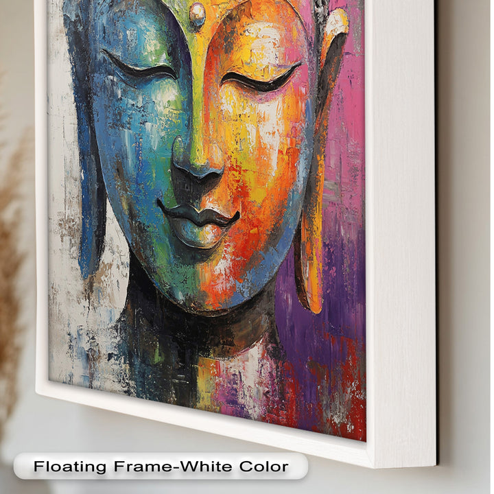 Colorful Buddha Wall Art – Religious Oil Painting