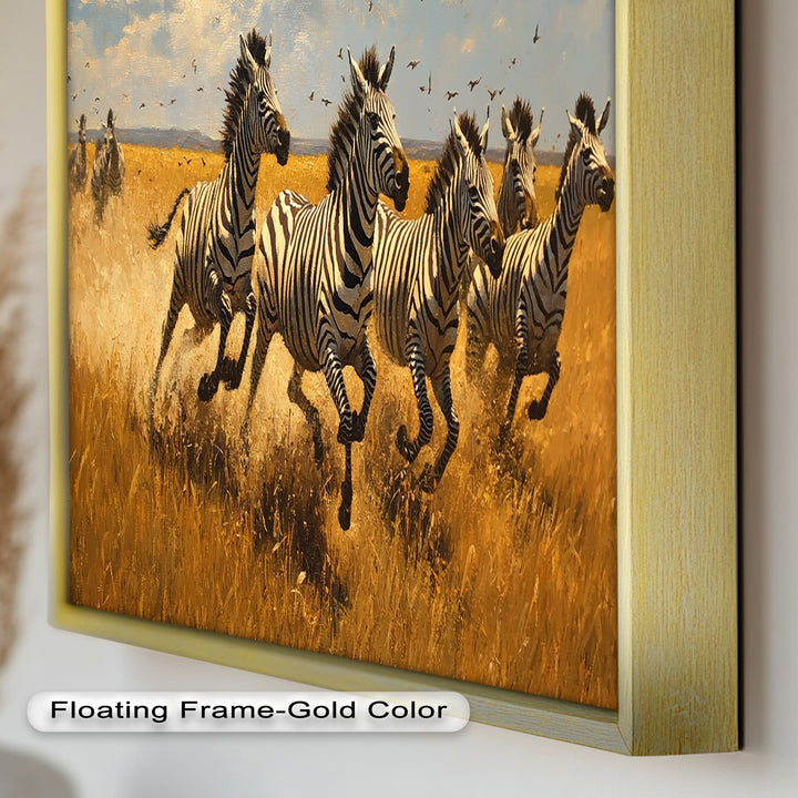 Running Wild – Zebra Oil Painting