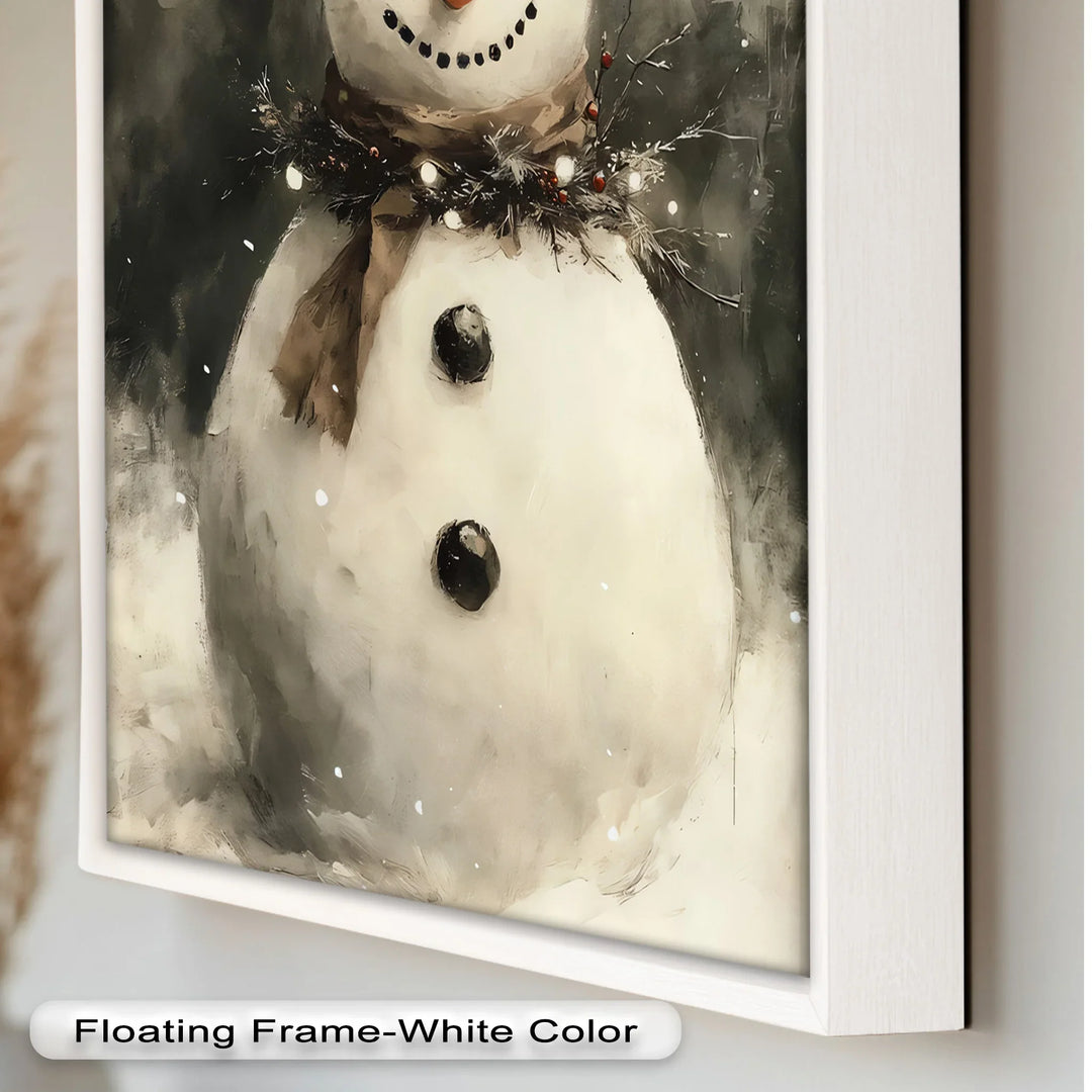 Frosty Cheer – Snowman in Winter Wonderland Oil Painting - MyPhotoStation