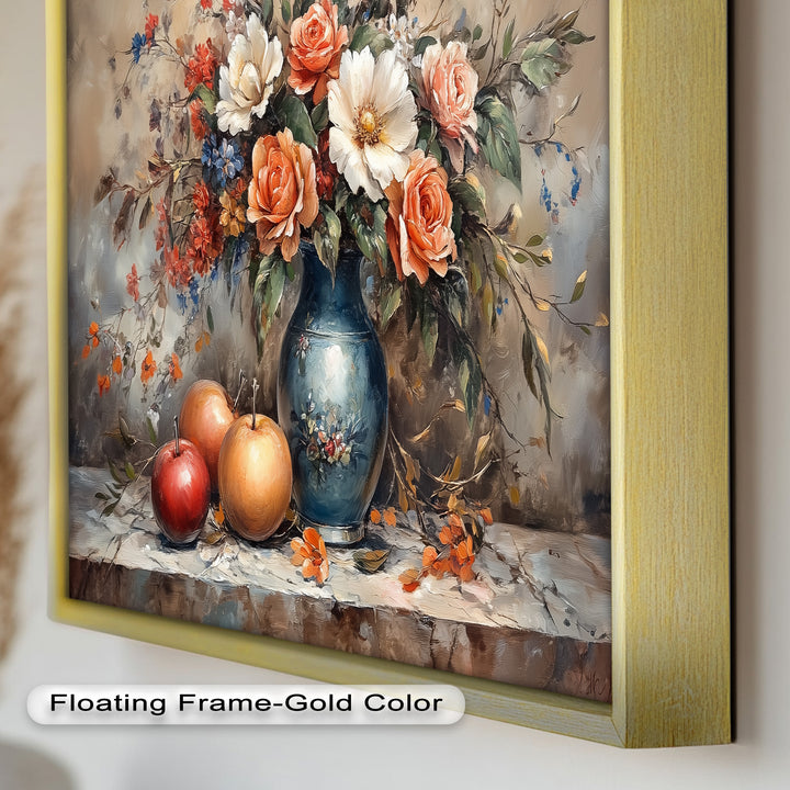 Vintage Floral Harmony – Still Life Oil Painting