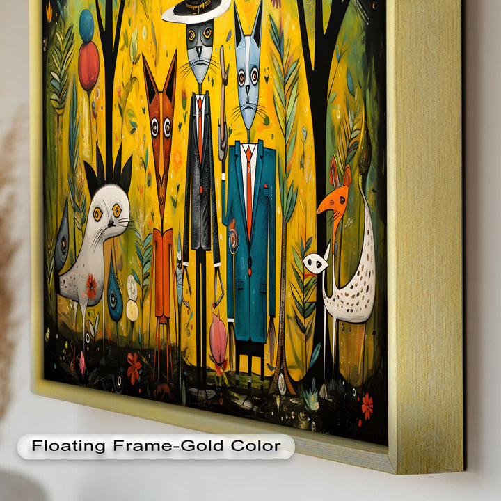 The Dandy Forest – Surreal Animal Portraits in Suits Picasso Oil Painting