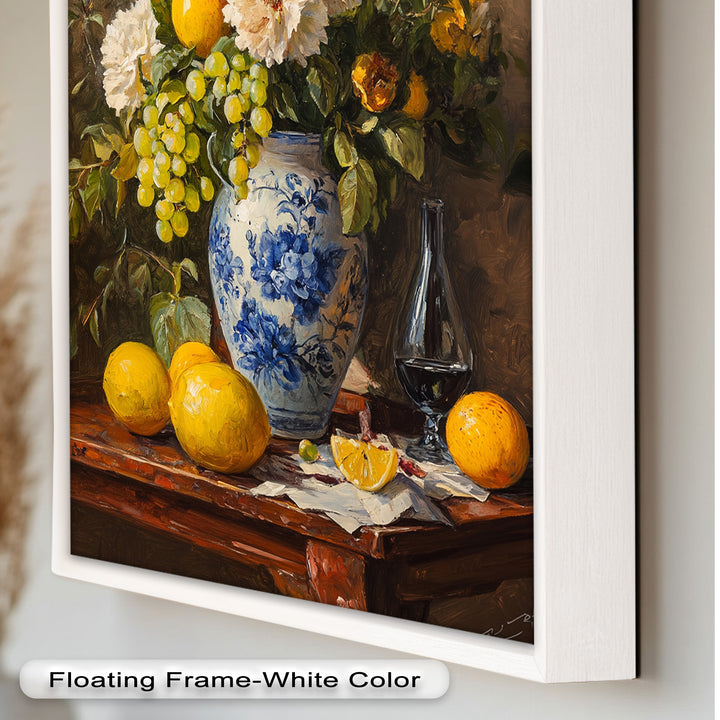 Fruit and Floral Still Life Wall Art – Floral Oil Painting