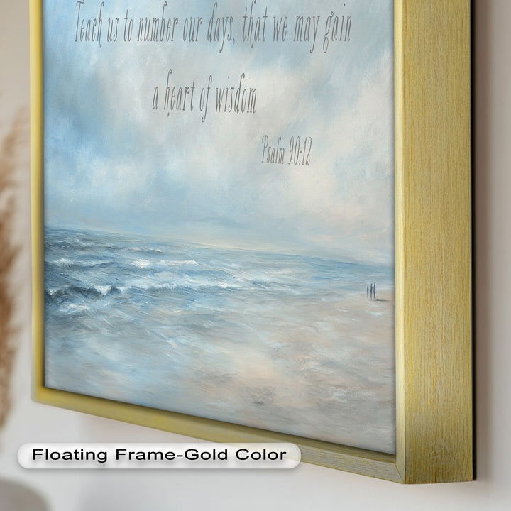 Psalm 90:12 – Heart of Wisdom Bible Verse Oil Painting