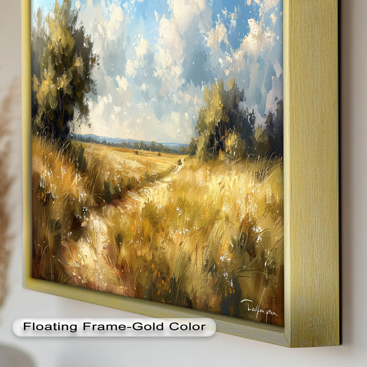 Nostalgic Landscape Framed Art – Nature Oil Painting