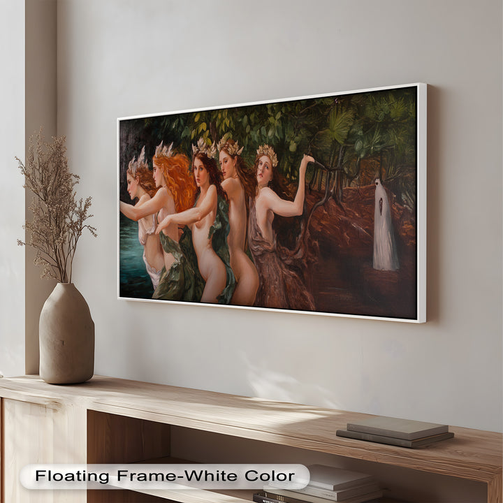 The Enchanted Procession – Mythological Forest Nymphs Oil Painting
