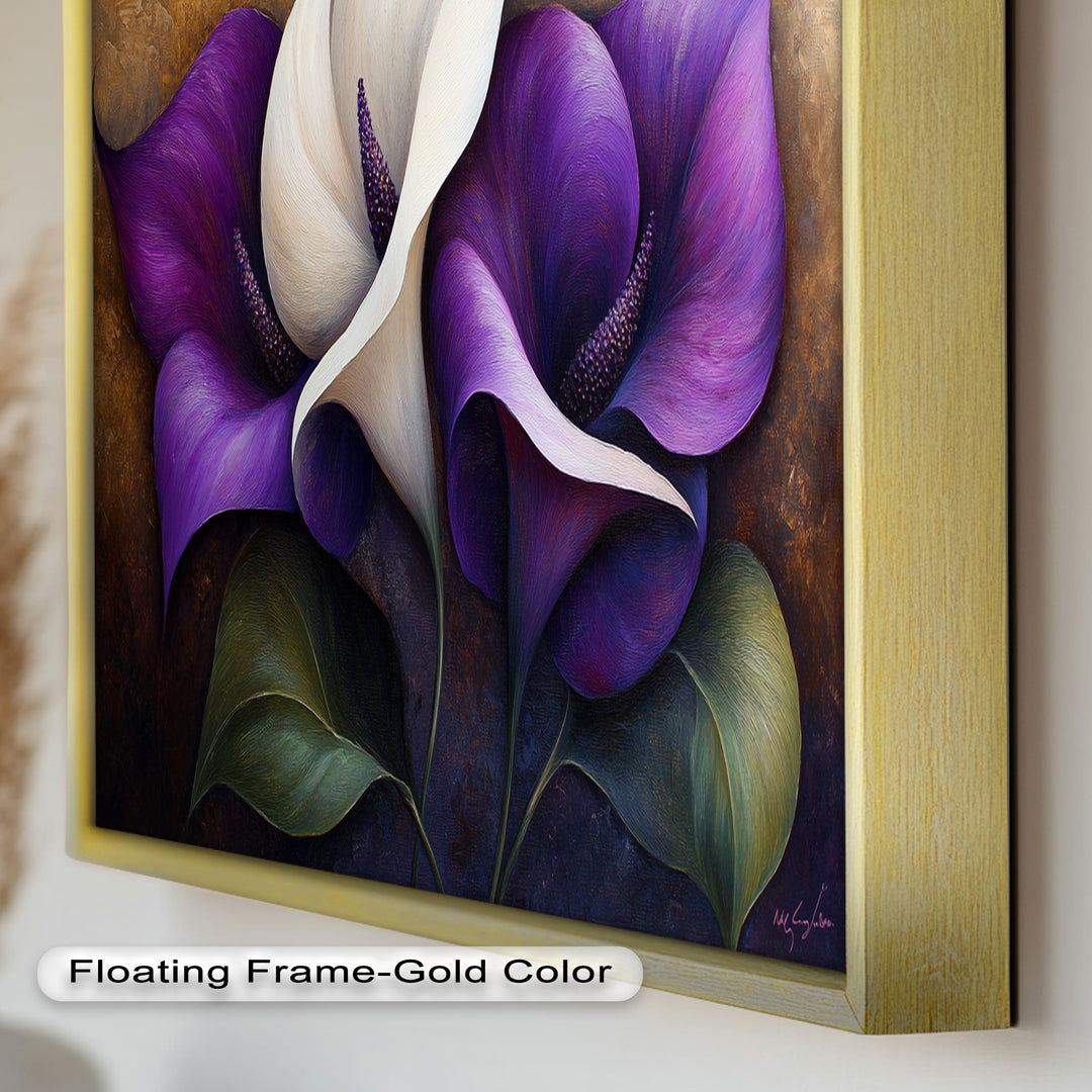 Purple Tulips – Luxurious Floral Oil Painting