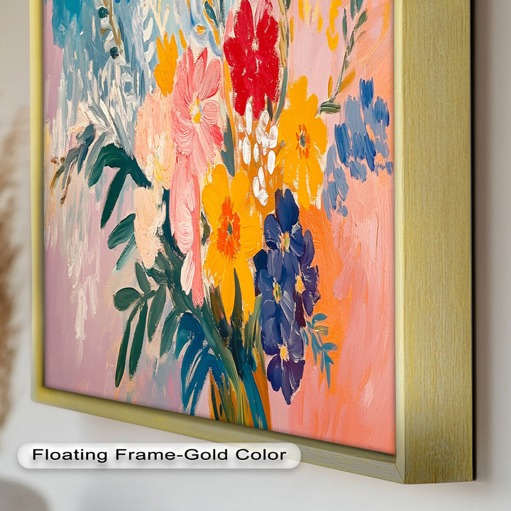 Boho Garden Radiance – Modernes Ölgemälde