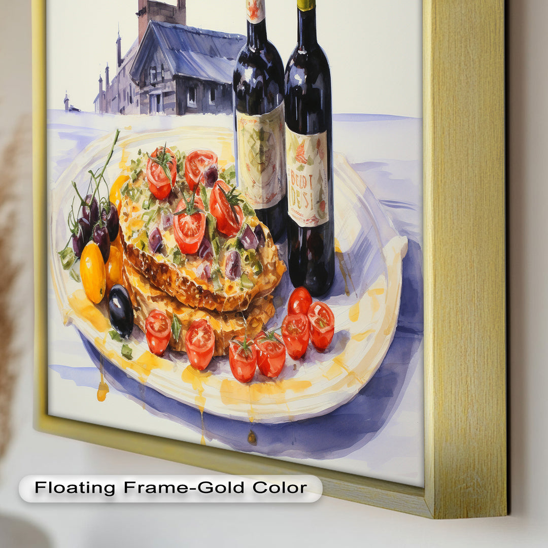 Tuscan Table – Rustic Lasagna and Wine Still Life Food Painting