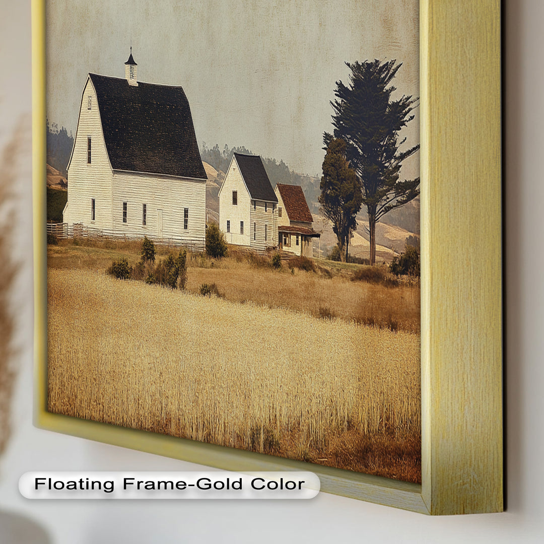 Farmhouse Landscape – Vintage Country Barn Oil Paintings