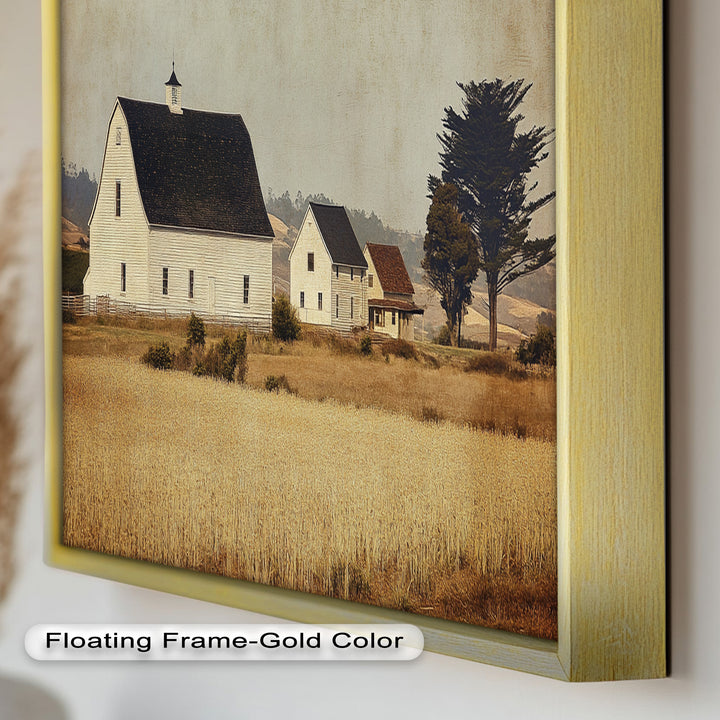 Farmhouse Landscape – Vintage Country Barn Oil Paintings