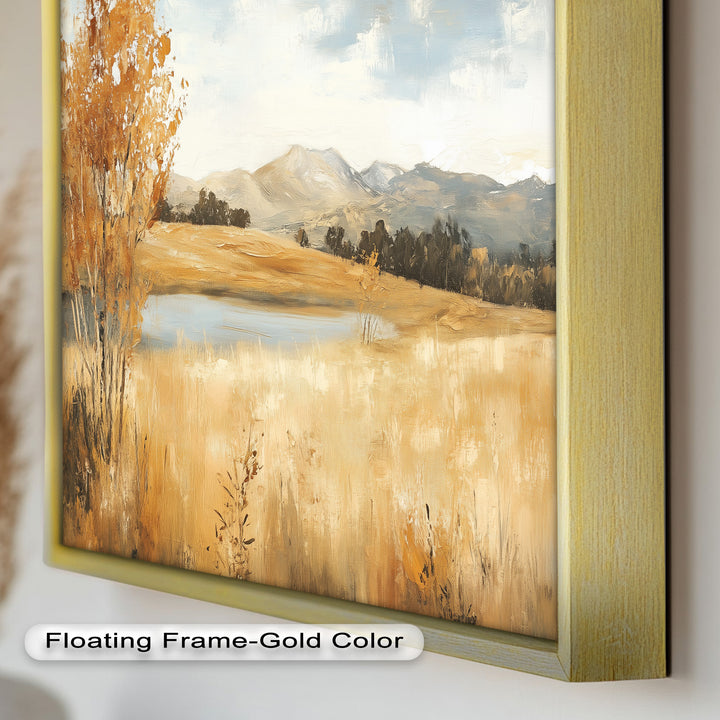 Wheat Fields Autumn Landscape – Golden Serenity Oil Painting