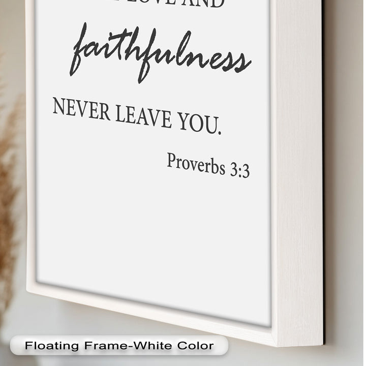 Let Love and Faithfulness – Bible Verse Oil Painting