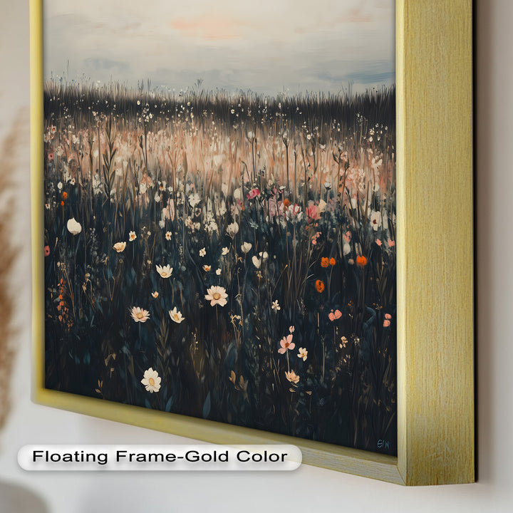Wildflower Horizon – Framed Oil Painting