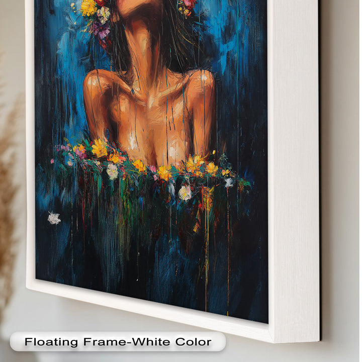 Floral Reverie – Ethereal Woman with Flower Crown Oil Painting