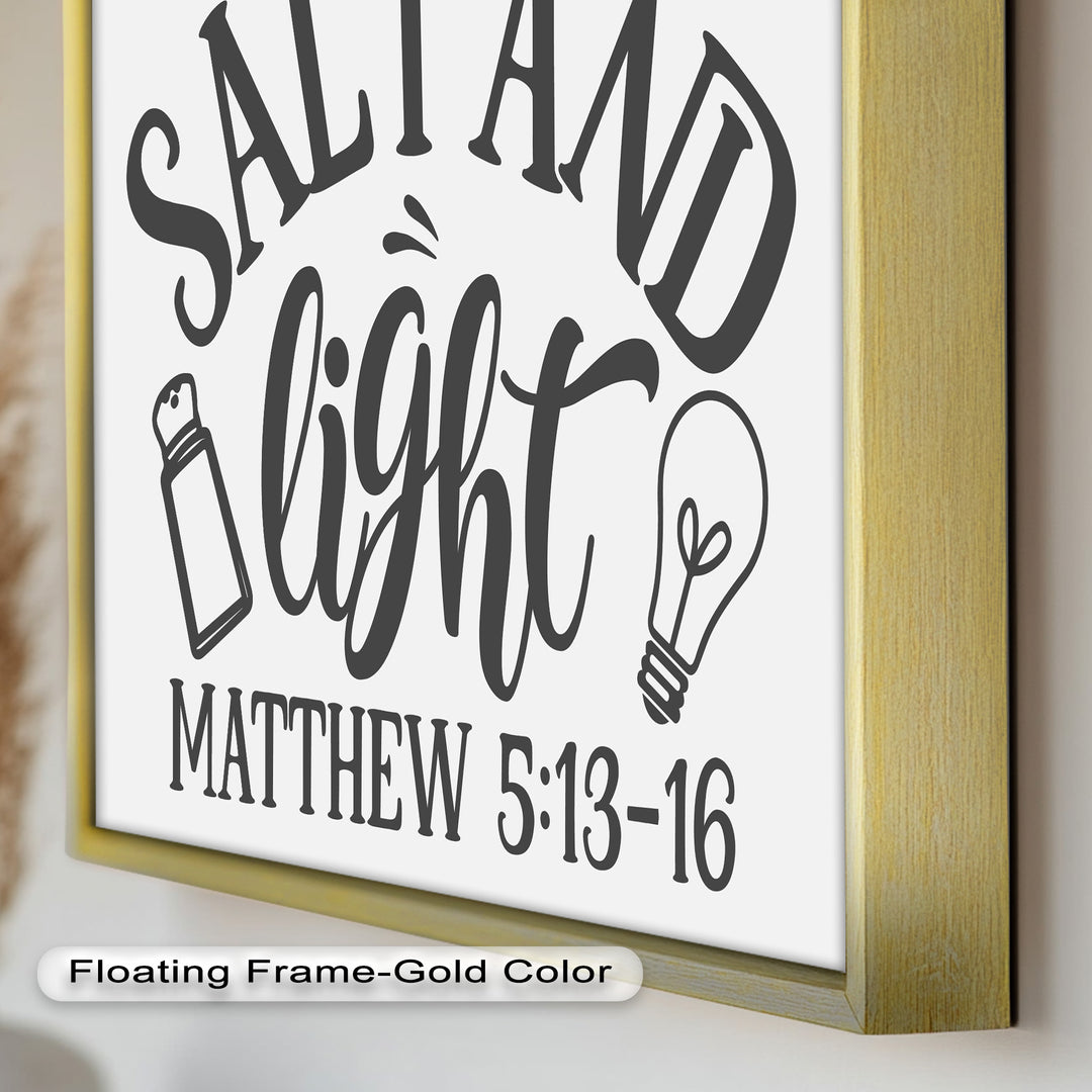 Salz und Licht – Ölgemälde christlicher Schrift