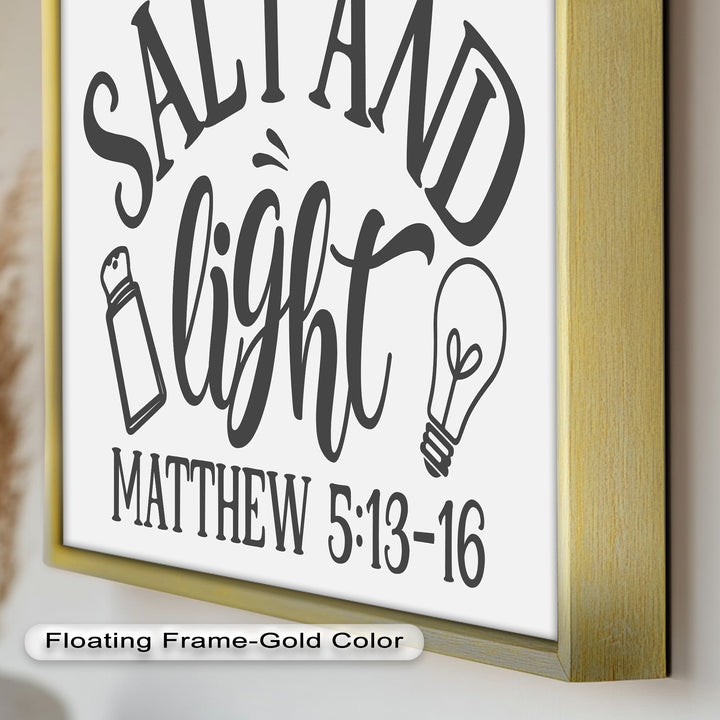 Salz und Licht – Ölgemälde christlicher Schrift