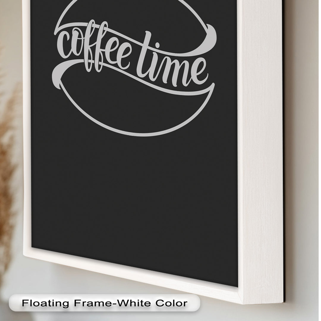 Modern Coffee Time Typography – Minimalist Oil Painting