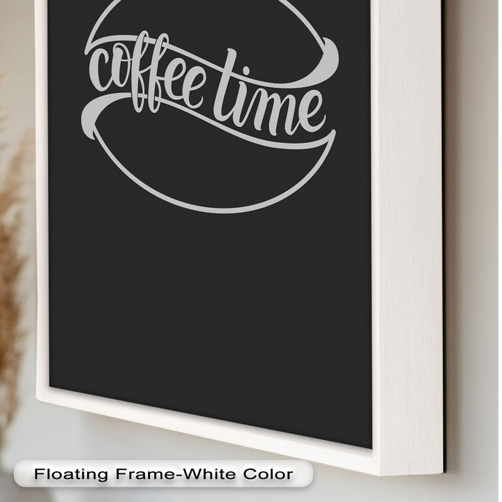 Modern Coffee Time Typography – Minimalist Oil Painting