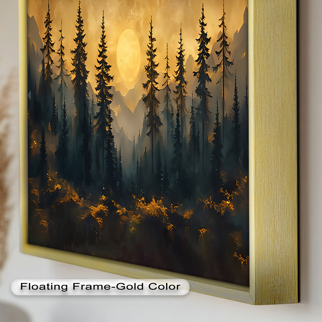 Sunset Pine Forest - Landscape Oil Painting