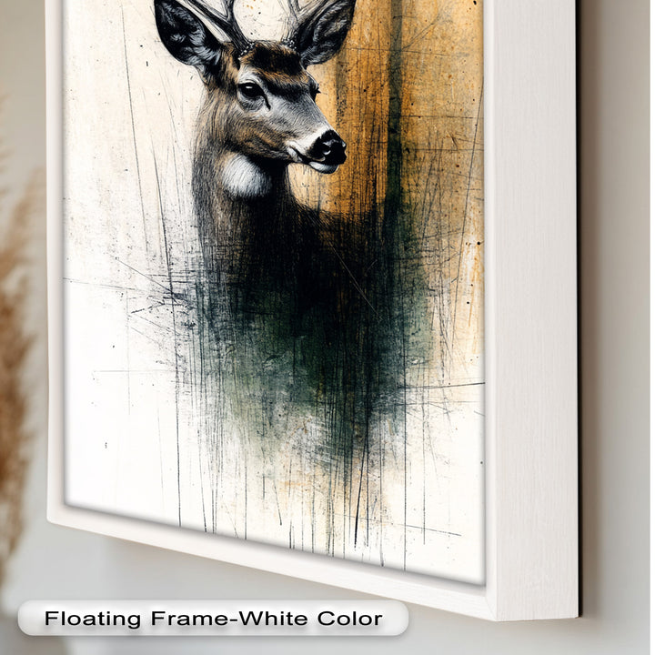 Majestic Deer Portrait - Animal Oil Painting