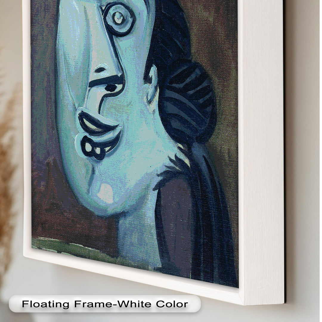 Twilight Reflections – Blue Cubist Woman Picasso Oil Painting