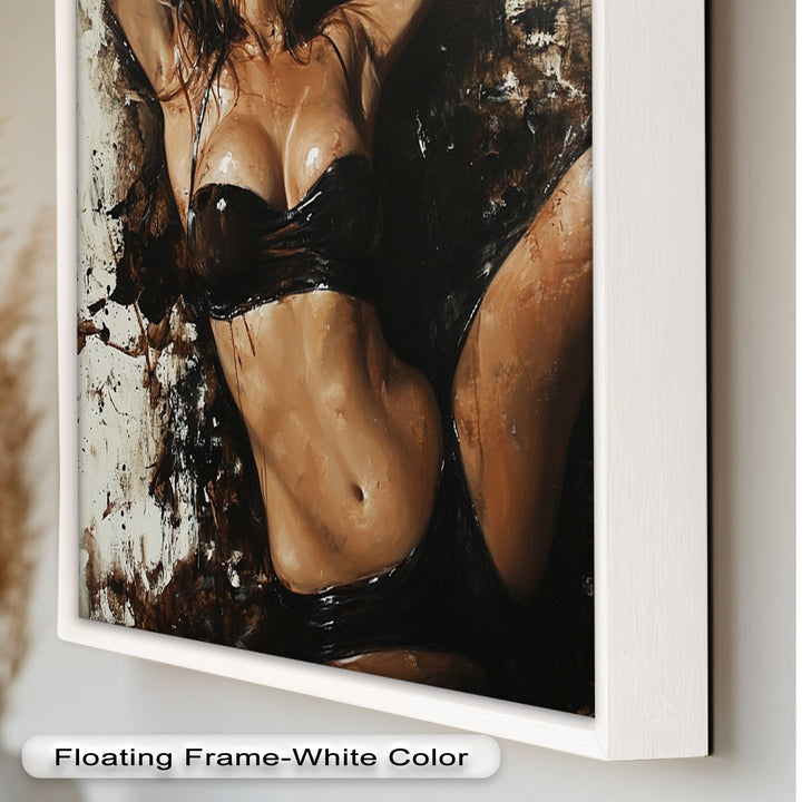 Sun-Drenched Muse - Female Portrait in Abstract Oil Painting