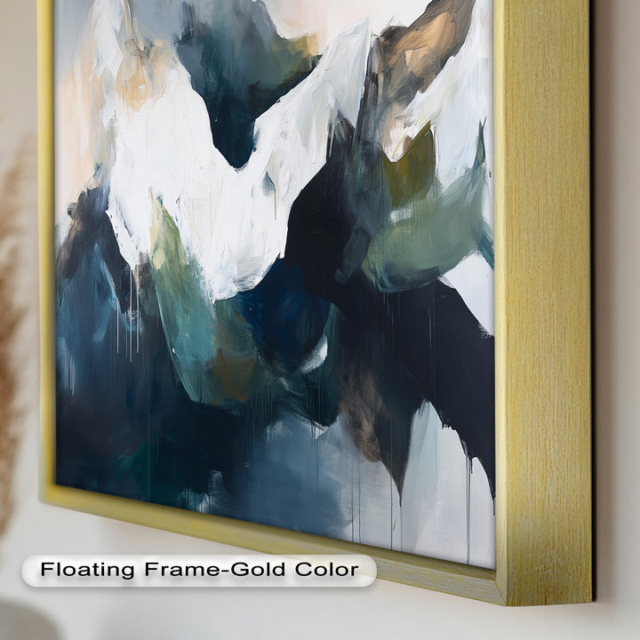 Eclipsed Range – Bold Mountain Shadows Abstract Oil Painting
