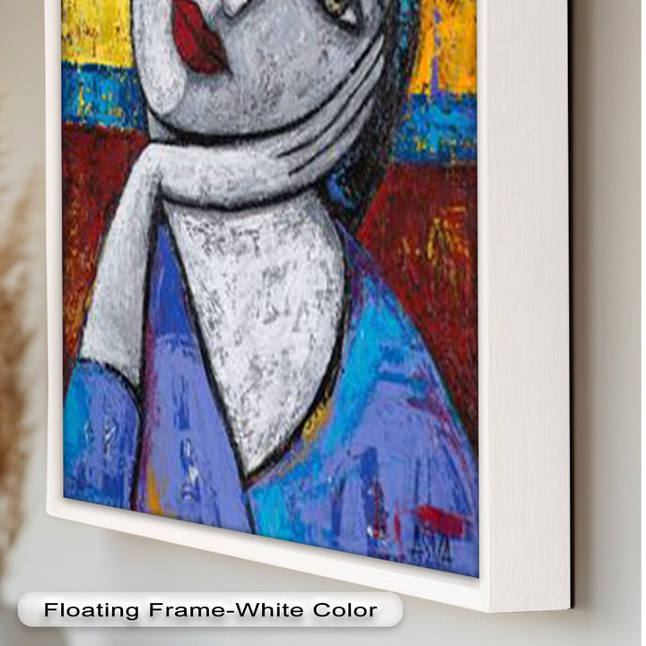 Quiet Reflection – Textured Modern Portrait Picasso Oil Painting