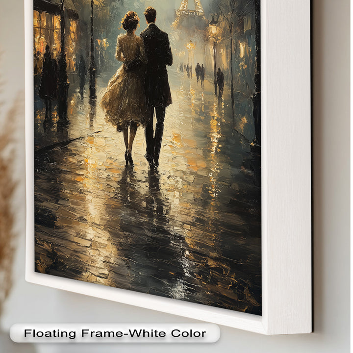 Romantic Couple in Evening Light - Love Oil Painting