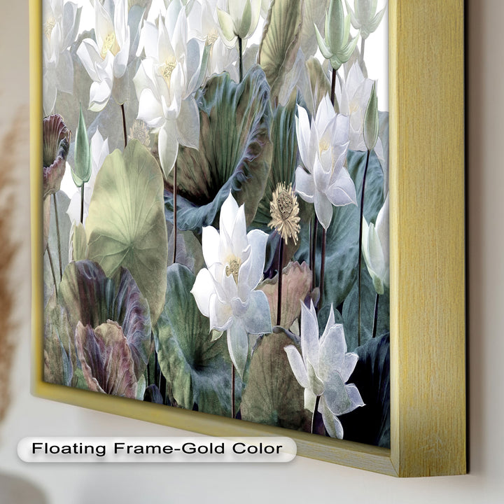 Lotus Flower Botanical – Elegant Floral Oil Painting