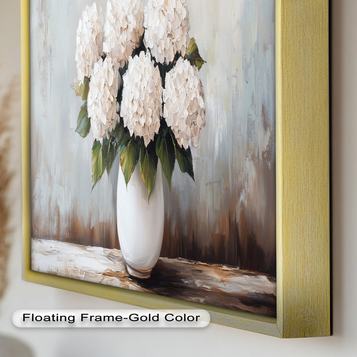 Ivory Bloom Elegance – Still Life Oil Paintings