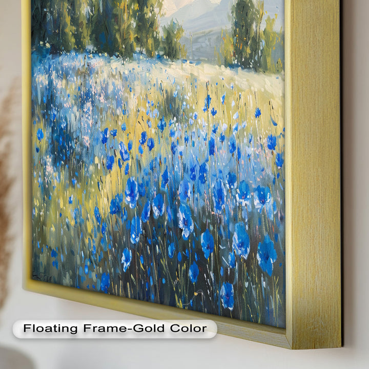 Nature's Harmony: Sea & Bloom – Captivating Oil Painting