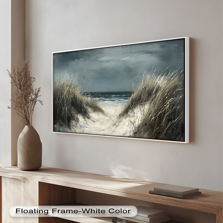 Stormy Beach Landscape - Realism Oil Painting