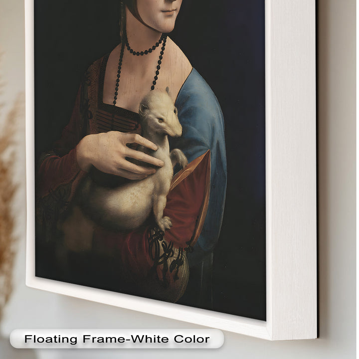 Dame mit Hermelin – Renaissance Portrait Historisches Ölgemälde