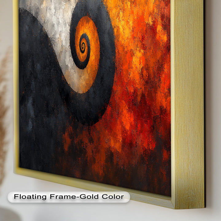 Autumn Swirl – Abstract Spiral Oil Painting