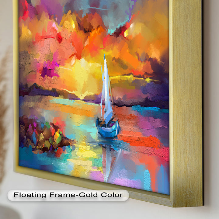 Ambesonne Head Scarf – Vibrant Seascape Oil Painting