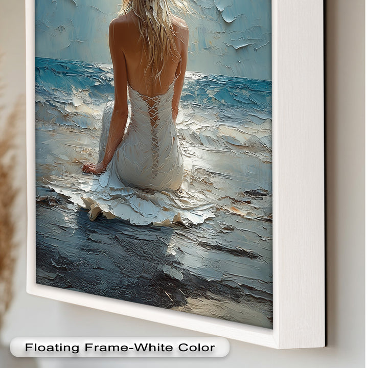 Whispers of the Tide – Serene Ocean Abstract Oil Painting