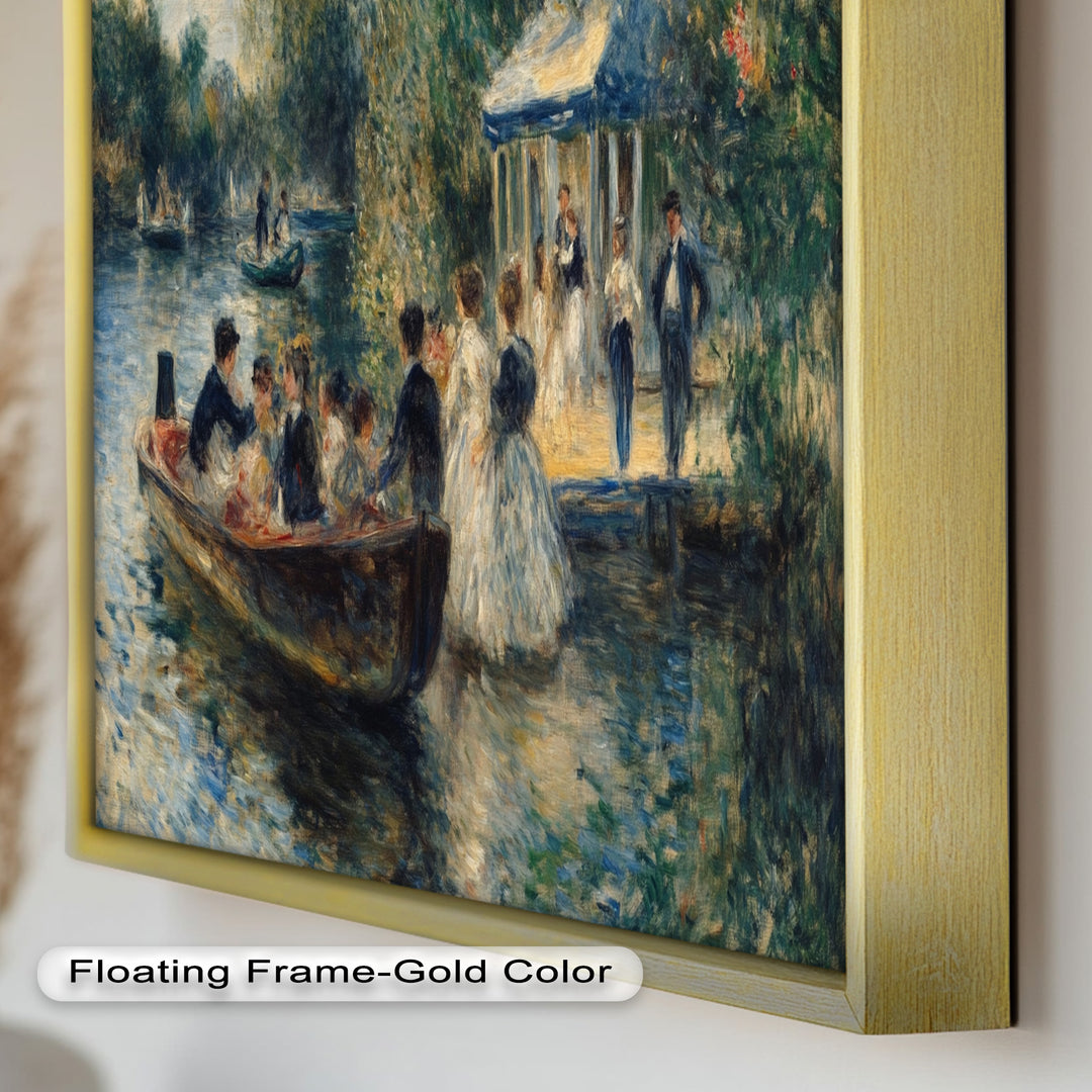 Afternoon Gathering by the River – Impressionist Oil Painting