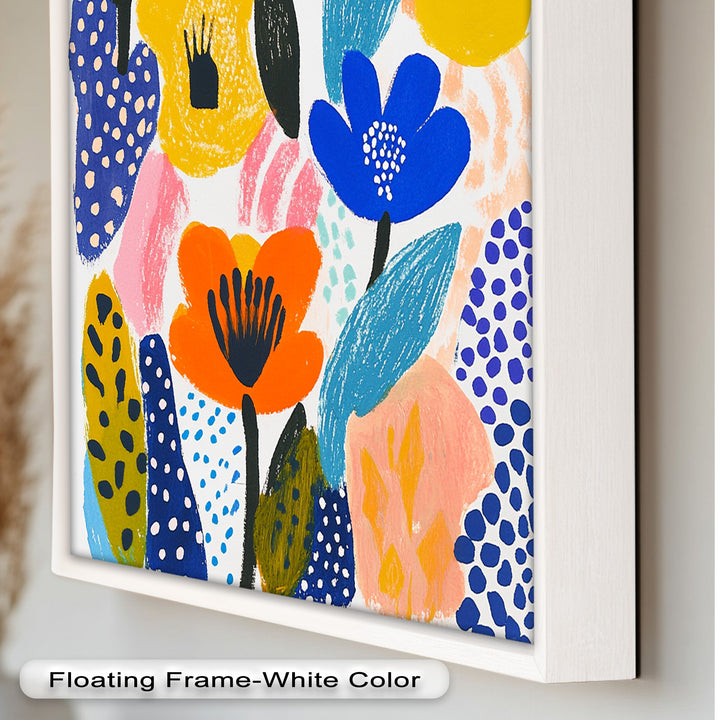 Bold Blooms in Boho Garden – Fauvist Floral Oil Painting