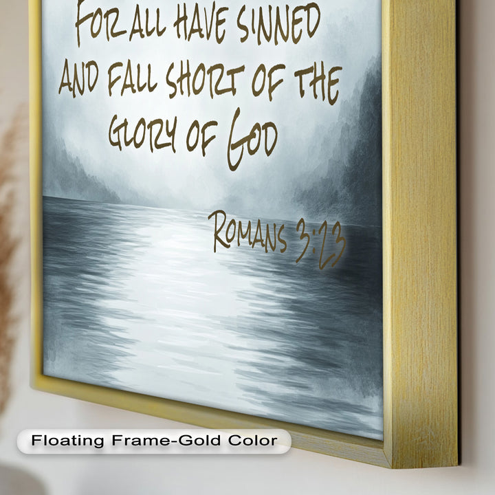 Romans 3:23 – Grace and Redemption Bible Verse Oil Painting