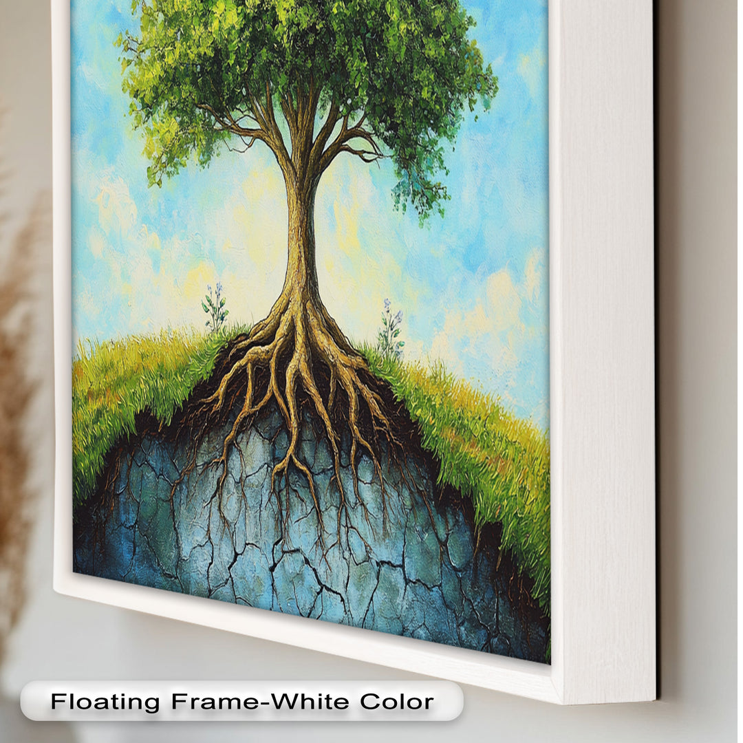 Firmly Planted – Tree of Faith with Roots Oil Painting
