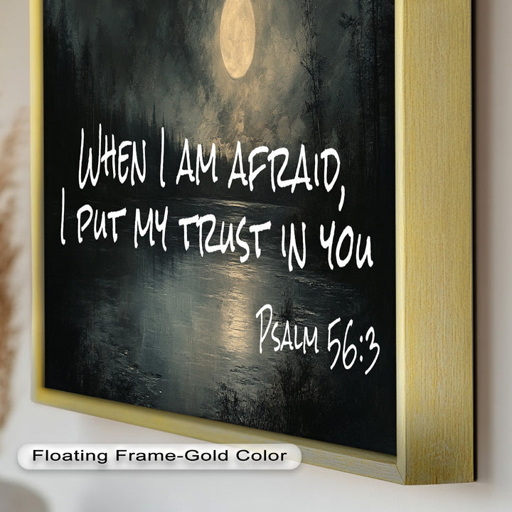 Psalm 56:3 – Trust in God Bible Verse Oil Painting