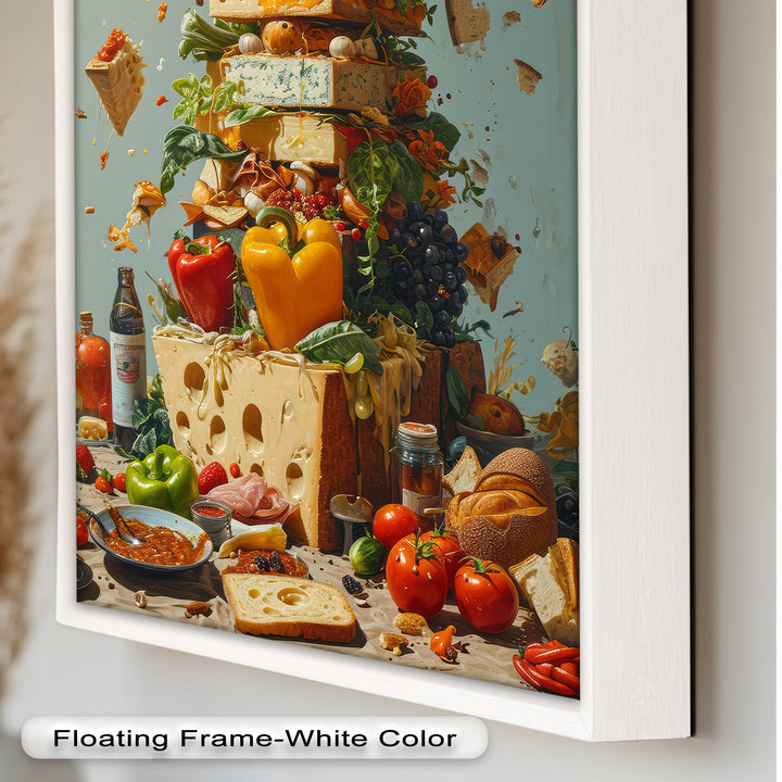 Cheese Tower Symphony – Explosives Gourmet-Fantasy-Food-Gemälde