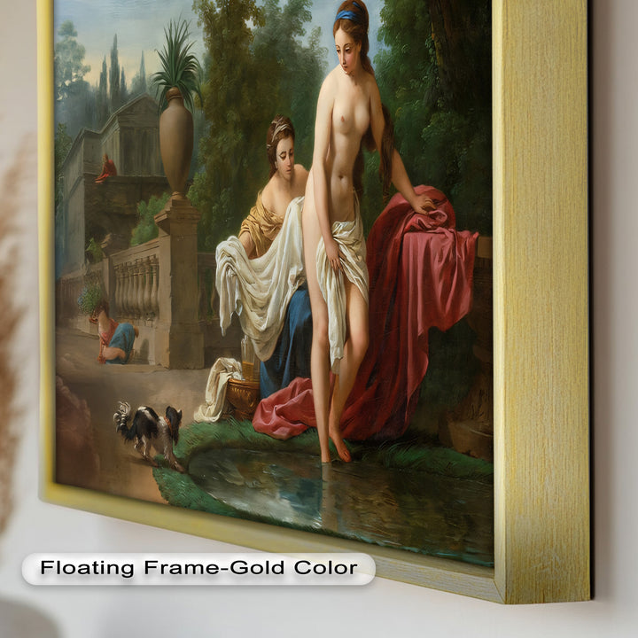 Bathing in the Garden – Neoclassical Elegance Oil Painting