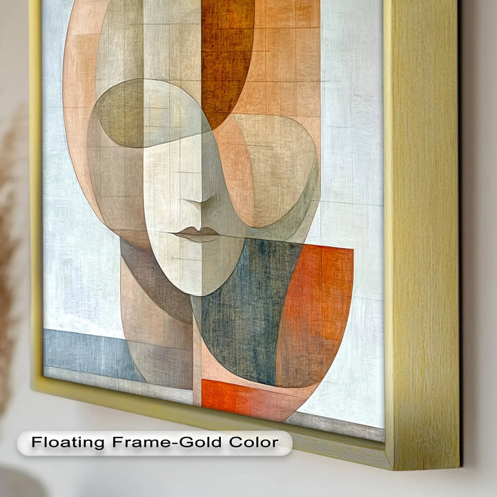 Geometric Face Portrait – Modern Abstract Oil Painting - MyPhotoStation
