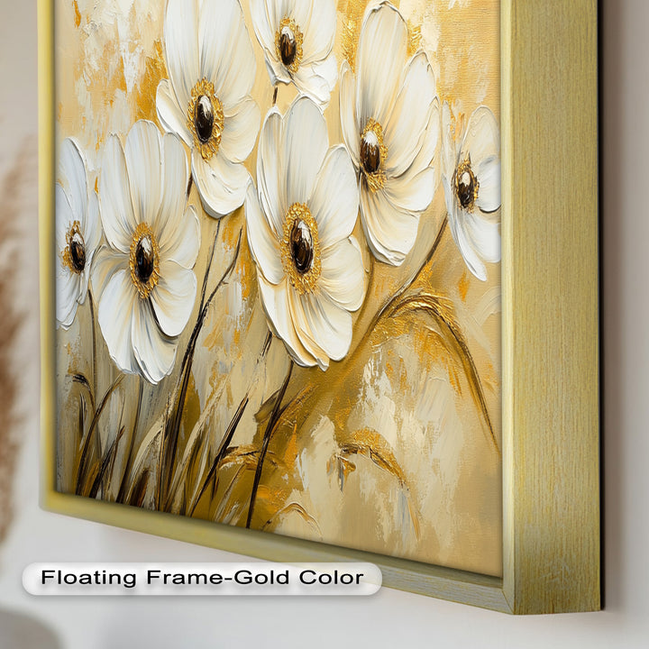 Golden Petals Elegance – Floral Oil Paintings